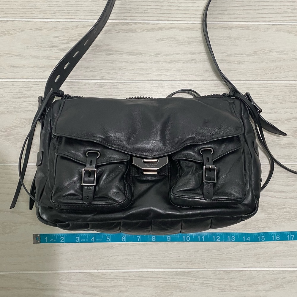 Rag and Bone field puffer leather messenger bag - Picture 13 of 15